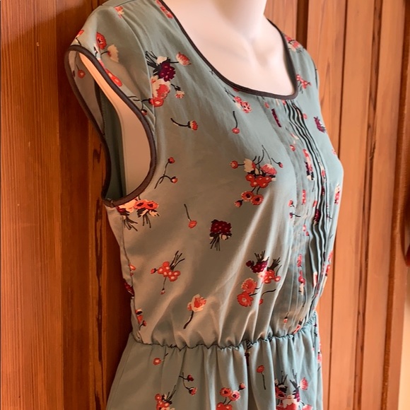 Xhilaration Vintage Style Turquoise Floral Dress - Picture 2 of 11